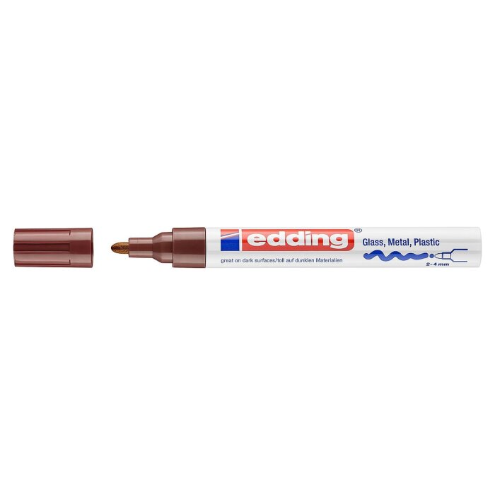 edding 750 lesklý lakový popisovač - hnedý