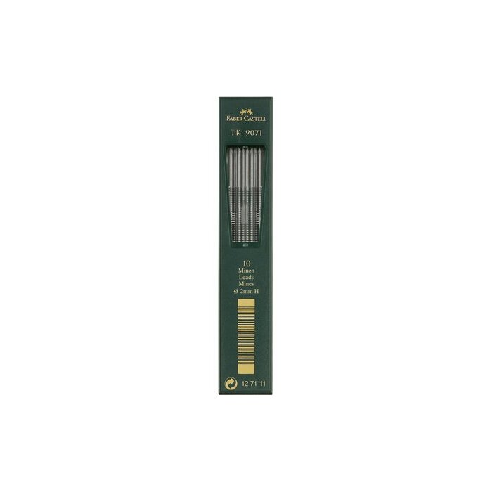 FABER-CASTELL náhradné tuhy TK 9071 do verzatilky - tmavočierne - 2,00 mm - H