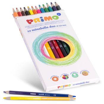PRIMO Minabelle DUO dvojfarebné ceruzky, 12 ks