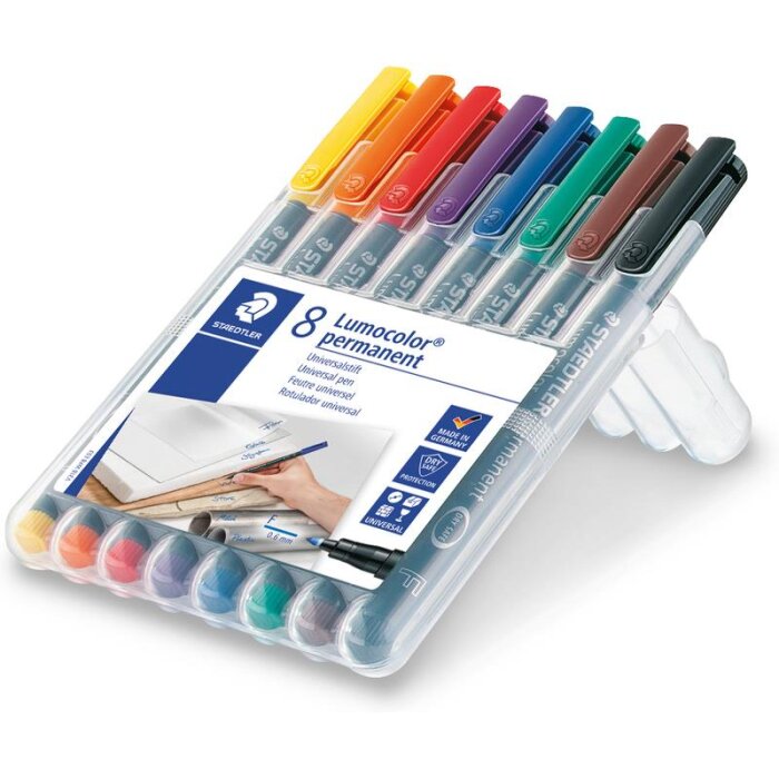 STAEDTLER Lumocolor 318 permanent Universalstifte 0,6mm 8er Box