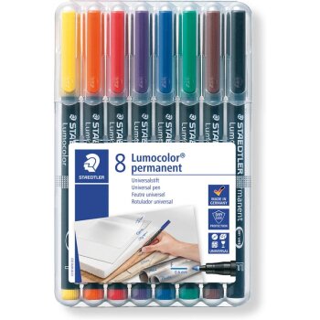 STAEDTLER Lumocolor 318 permanent Universalstifte 0,6mm 8er Box