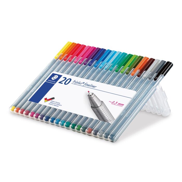 STAEDTLER 334 triplus fineliner - Brilliant Colours - 20 ks v boxe