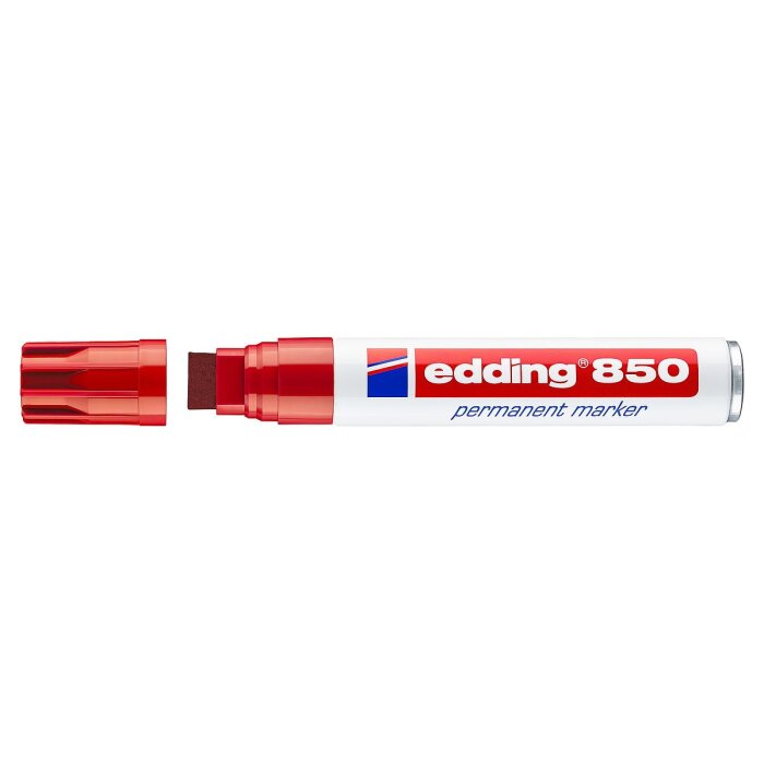 edding 850 permanentný popisovač - červený