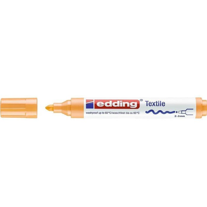 edding 4500 textilný popisovač - bledooranžový