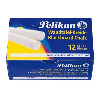 Pelikan 755/12 tabuľové kriedy - biele - 12 ks