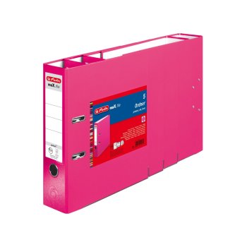 herlitz Ordner maX.file protect A4 80mm pink 5er Pack