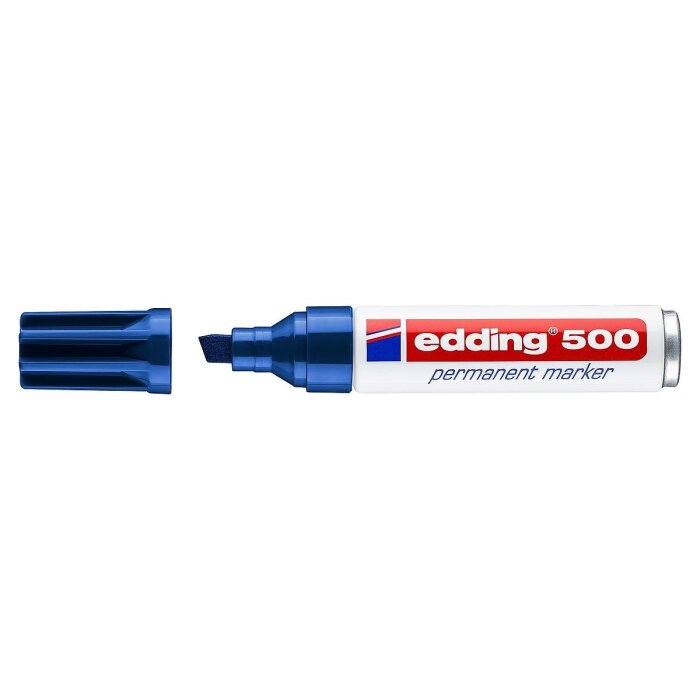 edding 500 permanentný popisovač - modrý