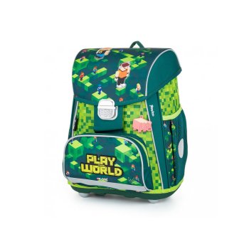 oxybag školská taška PREMIUM - pre školákov na prvom a druhom stupni - zelený playworld