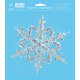 ARCH Vianočné adhézne okenné nálepky 20 x 23,5 cm - obojstranné - biela snehová vločka