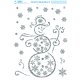 ARCH Vianočné adhézne okenné nálepky cm - obojstranné strieborný trblietavý snehuliak