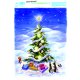 ARCH Vianočné adhézne okenné nálepky 50 x 35 cm - obojstranné - veľký farebný vianočný stromček