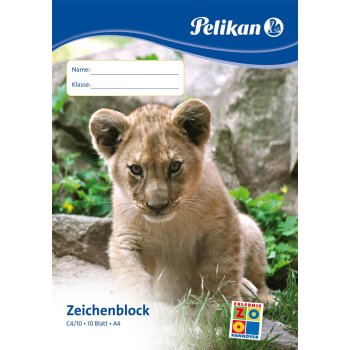 Pelikan Zeichenblock C 4/10, DIN A4, 100 g/qm, 10 Blatt