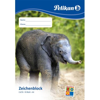 Pelikan Zeichenblock C 4/10, DIN A4, 100 g/qm, 10 Blatt