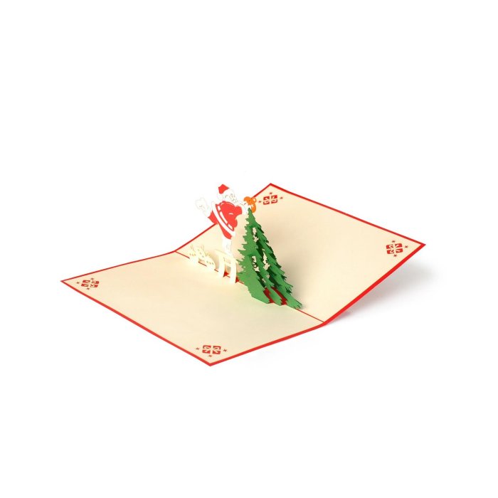 Skladacia blahoprajná karta „zdobenie Vianoc“