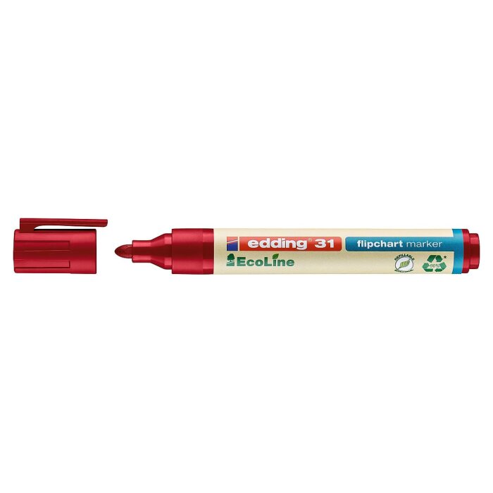 edding 31 EcoLine flipchartový popisovač - červený