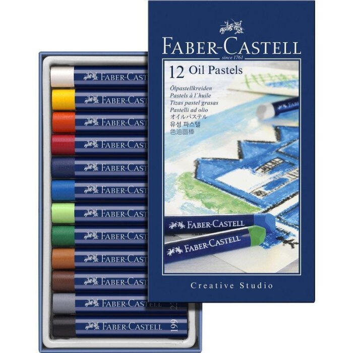 FABER-CASTELL Ölpastellkreiden STUDIO QUALITY, 12er Etui