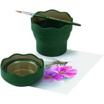 FABER-CASTELL Wasserbecher CLIC & GO, dunkelgrün