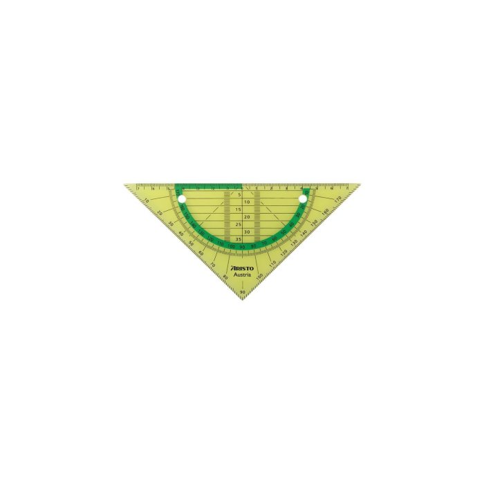 ARISTO Flex geometrický trojuholník 16 cm flexibilný - neónovo zelený