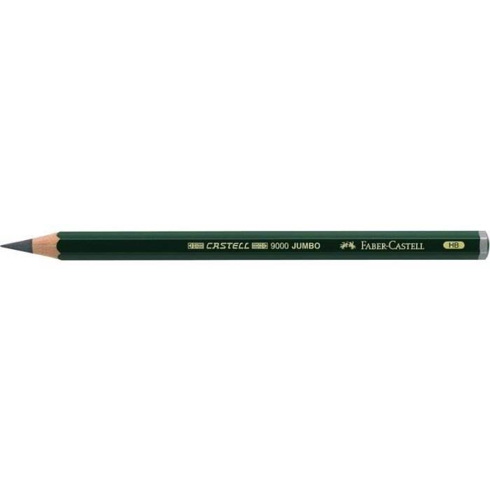 FABER-CASTELL Bleistift CASTELL 9000 Jumbo, Härtegrad: HB