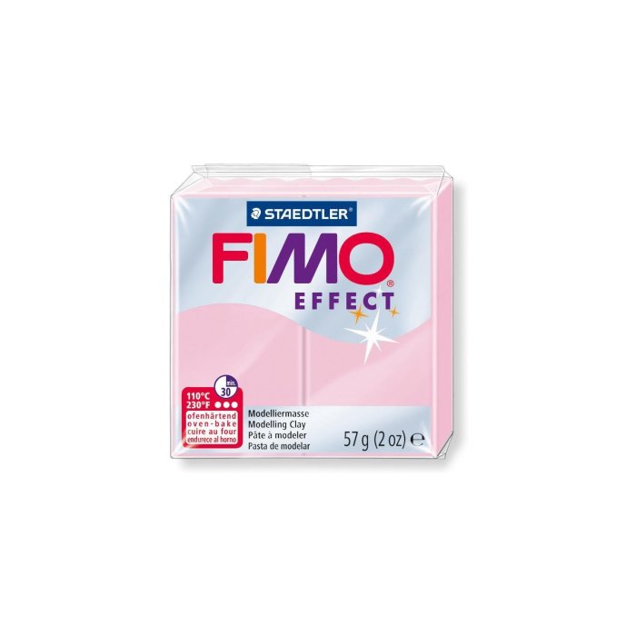 FIMO EFFECT modelovacia hmota - na vypálenie - 57 g - pastelovo ružová