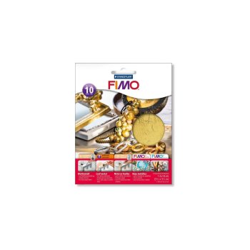 FIMO kovové plátky - zlaté - 10 ks