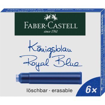 FABER-CASTELL Standard Tintenpatronen königsblau 6er