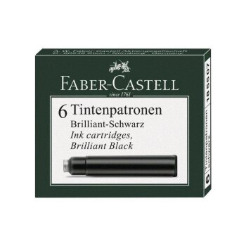 FABER-CASTELL atramentové bombičky, 6 ks - čierne
