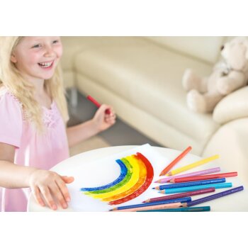 FABER-CASTELL trojhranné farbičky JUMBO GRIP - 12ks - rôzne farby