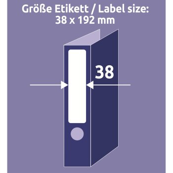 AVERY Zweckform Ordnerrücken-Etiketten, 38 x 192 mm,...