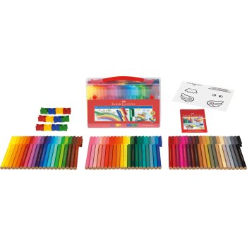 FABER-CASTELL Fasermaler CONNECTOR PEN, 60er Koffer