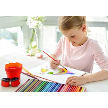 FABER-CASTELL Dreikant-Buntstifte Colour GRIP, 36er Metall Etui