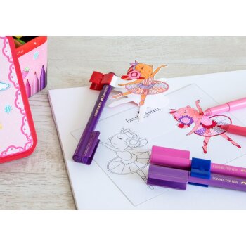 FABER-CASTELL Fasermaler CONNECTOR PEN, 33er Ballerinabox
