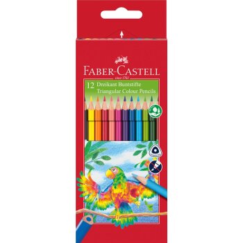 FABER-CASTELL trojhranné farbičky - 12ks -...