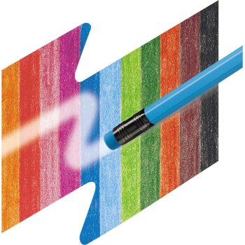 FABER-CASTELL Buntstifte radierbar, 12er Kartonetui