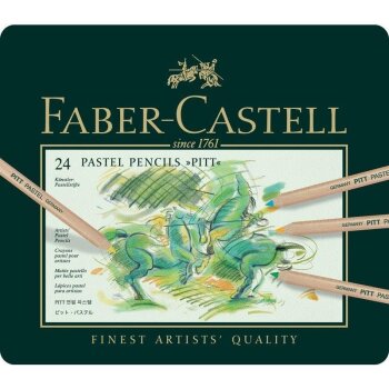 FABER-CASTELL Buntstifte PITT PASTELL, 24er Metalletui