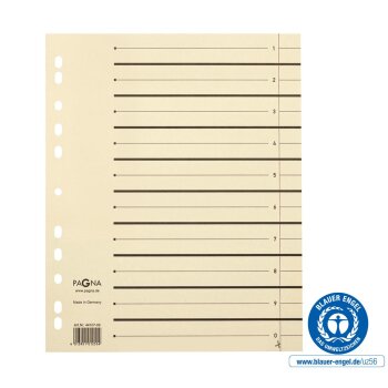 PAGNA Trennblätter, DIN A4, Kraftkarton, beige 10er
