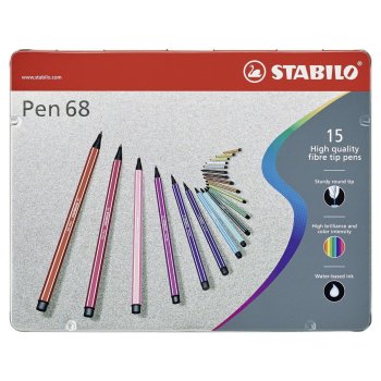 STABILO Pen 68 premium - fixky - Metal Box - 15...