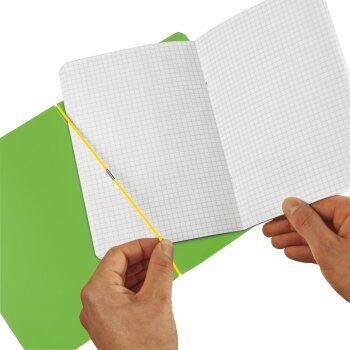 herlitz my.book flex Notizheft A4 2 x 40 Blatt liniert/kariert hellgrün