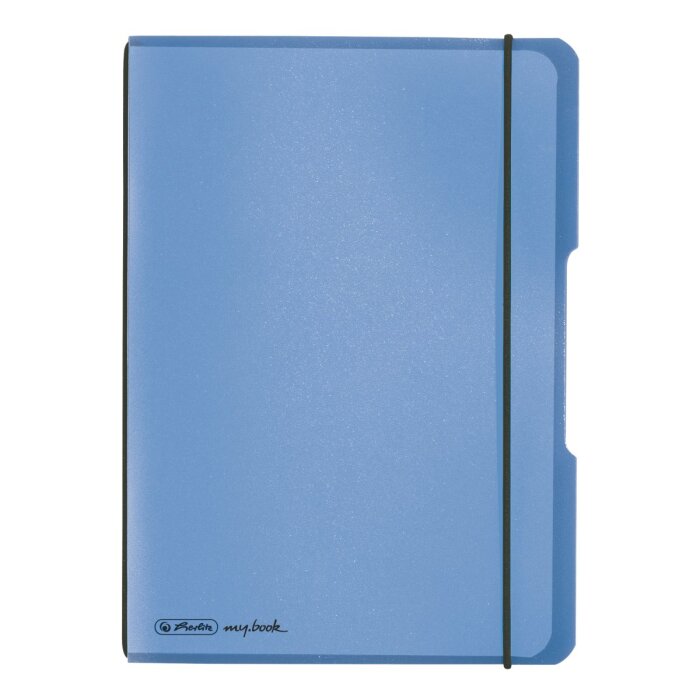 herlitz my.book flex, poznámkový zošit, A5, 40 listov - štvorčekový - Color Blocking - modrý