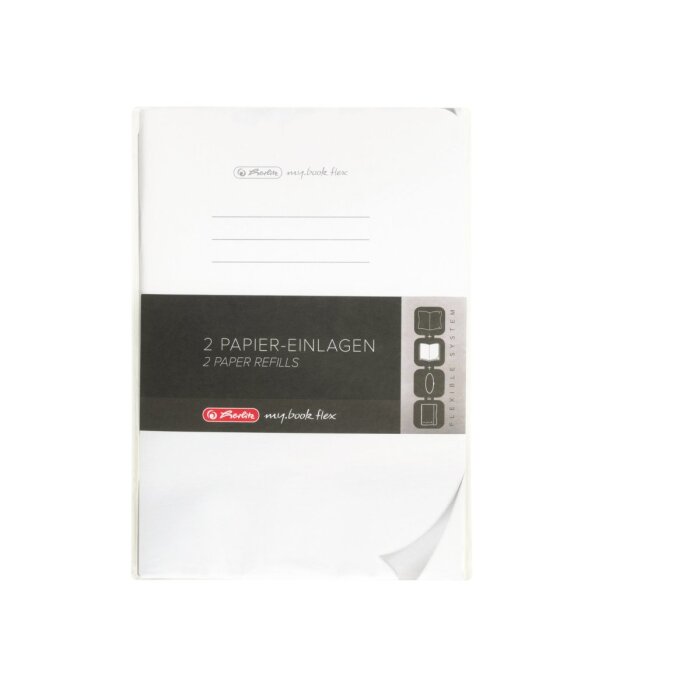 herlitz Papier-Ersatzeinlagen für Notizheft my.book flex, A5  2 x 40 Blatt blanko