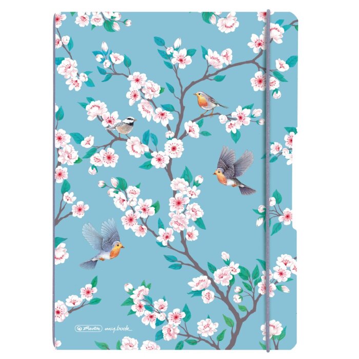 herlitz my.book flex Notizheft A4 2 x 40 Blatt liniert/kariert Ladylike "Birds"