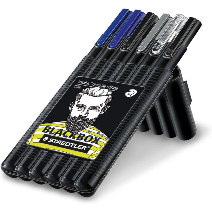 STAEDTLER 34 triplus mobilná kancelária - písacie potreby - 6 ks súprava v boxe