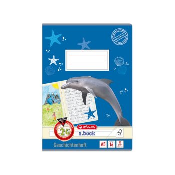 herlitz Geschichtenheft x.book, DIN A5, Lineatur 2G