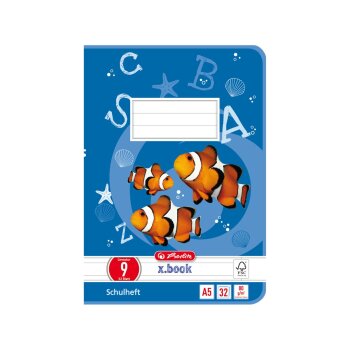 herlitz Schulheft x.book, DIN A5, Lineatur 9 / liniert 32...