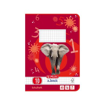 herlitz Schulheft x.book, DIN A5, Lineatur 10 / kariert...