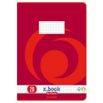 herlitz Schulheft x.book, DIN A4, Lineatur 28 / kariert...