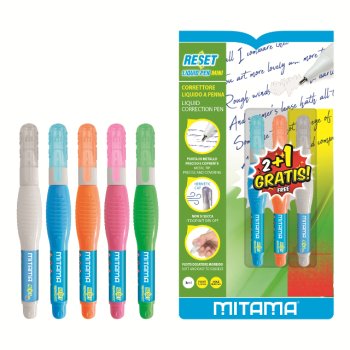 MITAMA Korekčné pero, 3 ks - mix farieb