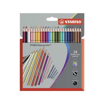 STABILO aquacolor - akvarelové farbičky - 24...