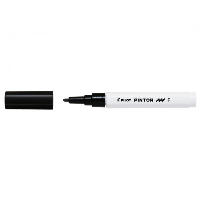 PILOT akrylový popisovač  PINTOR, jemný (0,7mm) - čierny