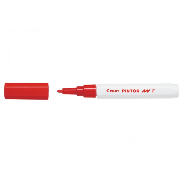 PILOT akrylový popisovač  PINTOR, jemný (0,7mm) - červený